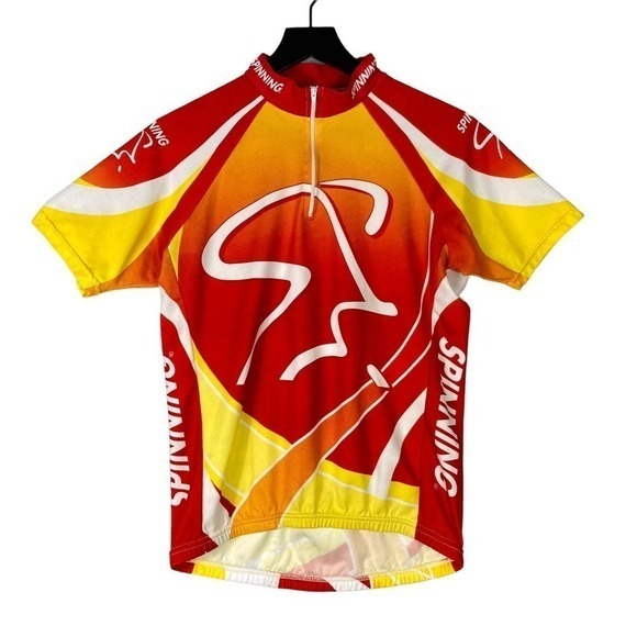 Men's Medium Cycling Shirt 1/4 Zip Spinning Enthusiast Bicycle Jersey Comfort - Picture 1 of 10